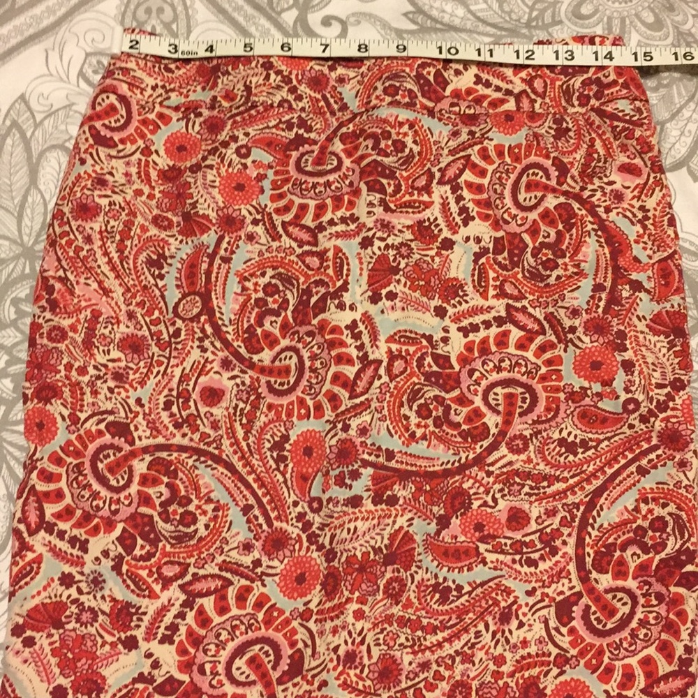 LOFT Paisley Pencil Skirt